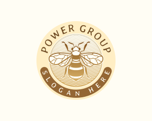 Harvest - Bee Insect Wing logo design
