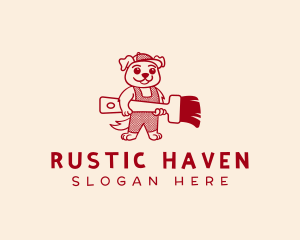 Dog Painter Handyman logo design