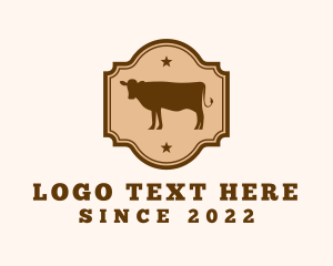 Meat Shop - Cow Rodeo Steakhouse Ranch logo design
