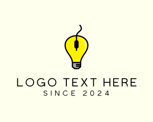 Lightbulb - Computer Mouse Bulb logo design