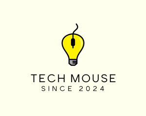 Computer Mouse Bulb  logo design