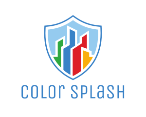 Colorful City Shield logo design