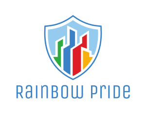 Colorful City Shield logo design