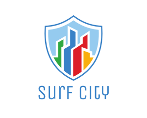 Colorful City Shield logo design