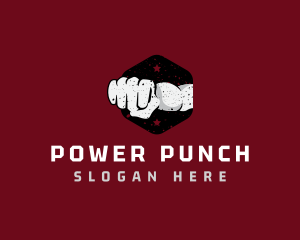 Punch - Fist Punch Fighter logo design