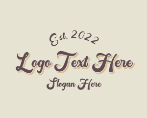 Etsy - Retro Cursive Boutique logo design