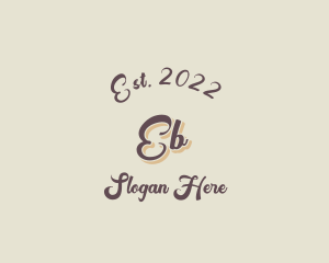 Retro Cursive Boutique Logo