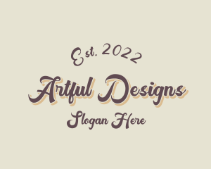 Retro Cursive Boutique logo design