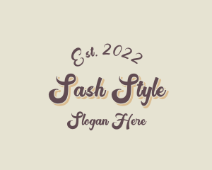 Retro Cursive Boutique logo design