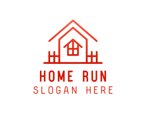 Red Home Structure logo design