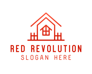 Red Home Structure logo design