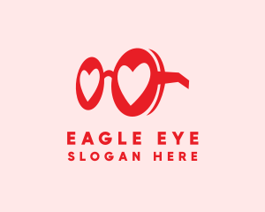 Red Heart Eyewear logo design