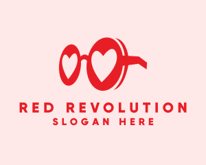 Red Heart Eyewear logo design