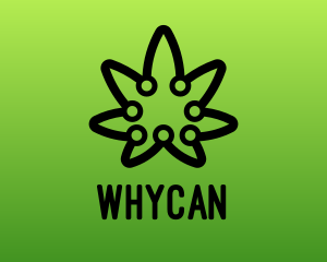 Digital Cannabis Outline Logo