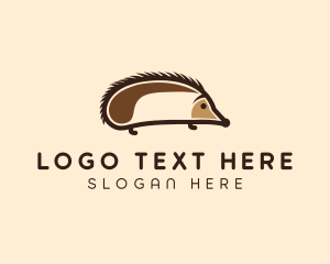 Cartoon - Cute Hedgehog Animal logo design
