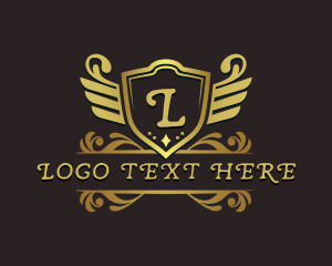 Upmarket - Shield Wings Jewelry logo design