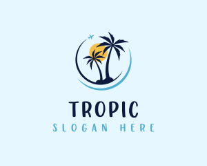 Travel Getaway Beach logo design