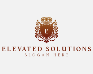 High End Shield Crown logo design