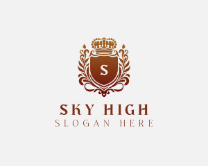 High End Shield Crown logo design