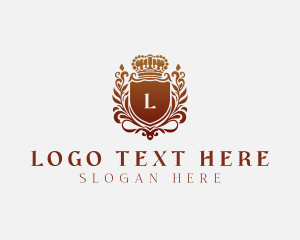 Royal - High End Shield Crown logo design