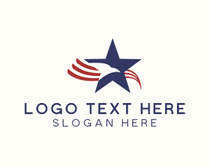 Usa - American Eagle Star Club logo design