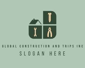 Shop - House Renovation Tools logo design