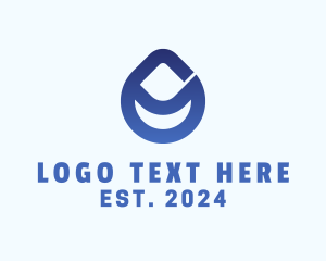 Hygiene - Moon Blue Droplet logo design