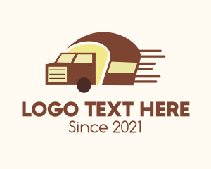 Food Delivery - Brown Loaf Truck logo design