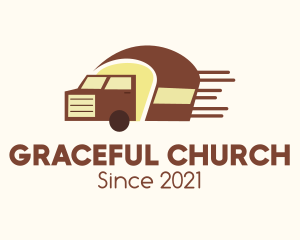 Breadmaker - Brown Loaf Truck logo design
