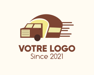 Express - Brown Loaf Truck logo design