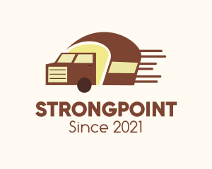 Bread - Brown Loaf Truck logo design