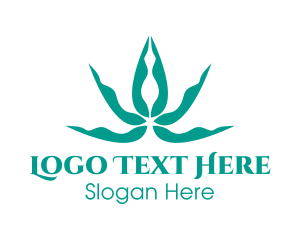 High - Cannabis Leaves Vape logo design