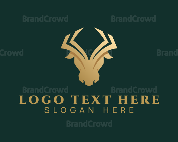 Gold Luxury Bull Logo