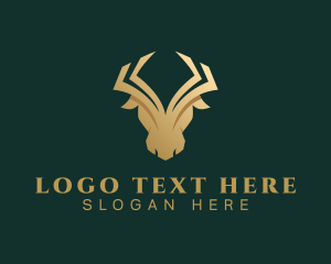 Classy - Gold Luxury Bull logo design