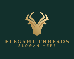 Gold Luxury Bull logo design