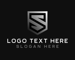 Esport - Metallic Shield Letter S logo design