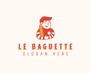 Baguette - Baguette Bread Boy logo design