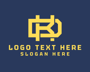 Monogram - Yellow Monogram KD logo design