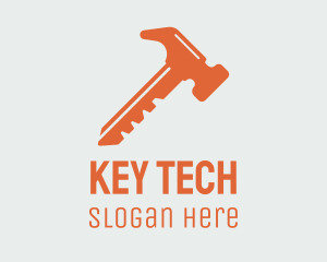 Orange Hammer Key  logo design