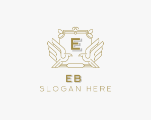 Elegant Bird Heraldry Logo