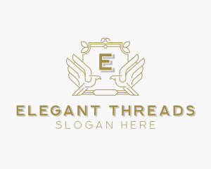 Elegant Bird Heraldry logo design