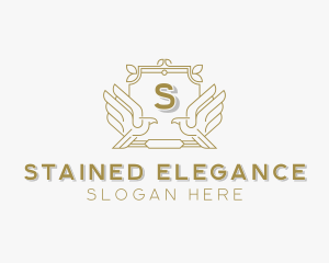 Elegant Bird Heraldry logo design