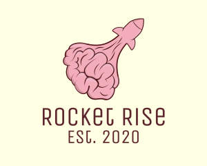 Brain Rocket Launch  logo design