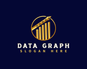 Graph Statistic Arrow logo design