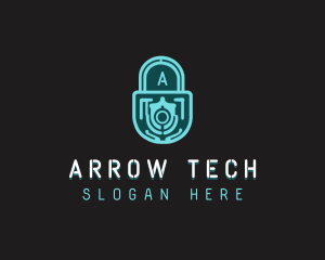 Tech Security Lock logo design