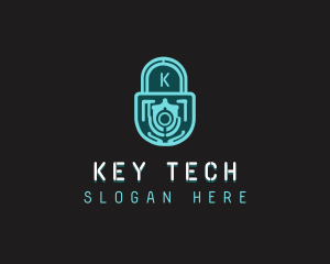 Tech Security Lock logo design