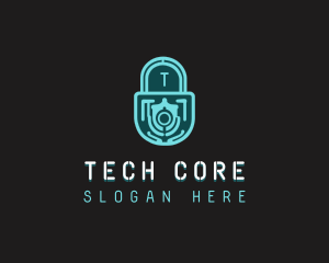 Tech Security Lock logo design