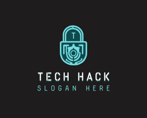 Tech Security Lock logo design