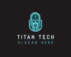 Tech Security Lock logo design