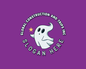 Halloween - Cartoon Spirit Ghost logo design